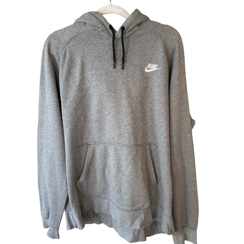 Nike Heather Gray Hoodie Size L Casual Streetwear Athleisure Minimalist